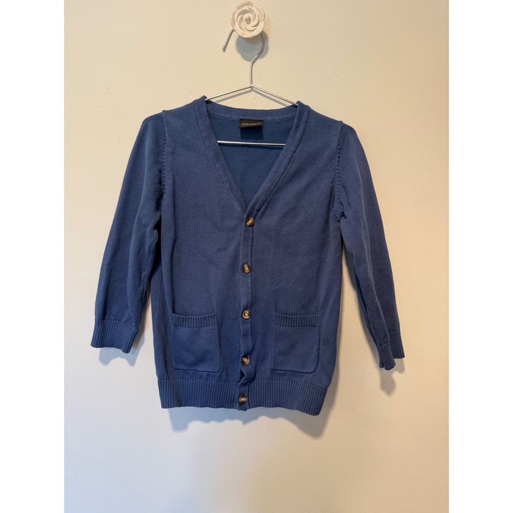Little Bipsy Collection Kids Blue Knit Button Front Cardigan Sweater 3T-4T